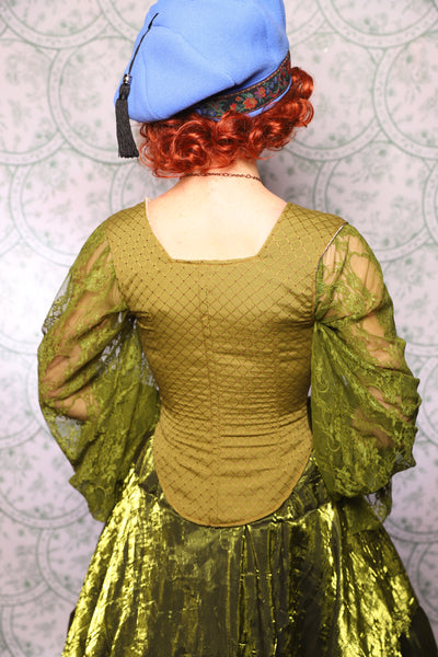 17. Elizabethan Corset In Olive Diamond - The Tudor Tarot Collection