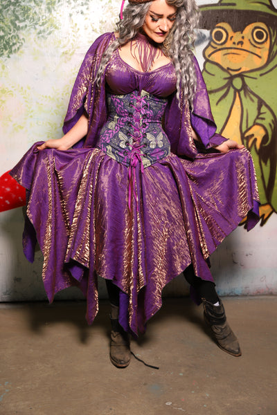 Fairy Skirt in Two Tone Purple Sea Sunset Iridescent - Spooky Saturday Part 6