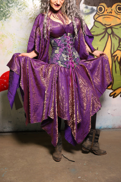 Fairy Skirt in Two Tone Purple Sea Sunset Iridescent - Spooky Saturday Part 6