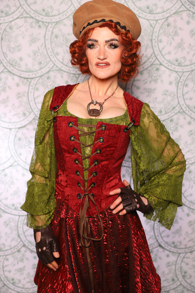 14. Elizabethan Corset In Crimson Tide - The Tudor Tarot Collection