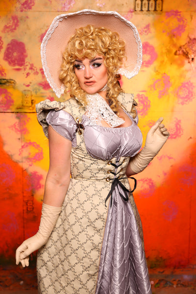 Regency Vixen Corset In Cream Rose Diamond #12 *Hemming At Additional Charge* - "Gentle Readers" Collection