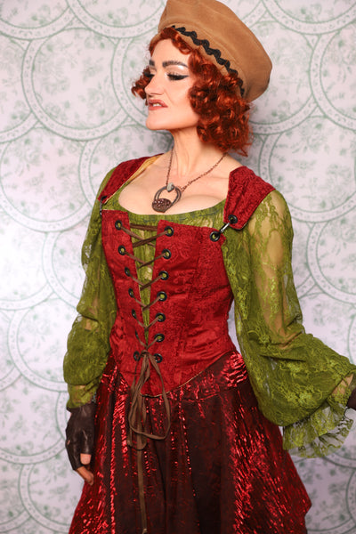 14. Elizabethan Corset In Crimson Tide - The Tudor Tarot Collection