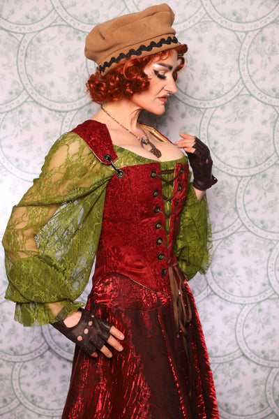 14. Elizabethan Corset In Crimson Tide - The Tudor Tarot Collection