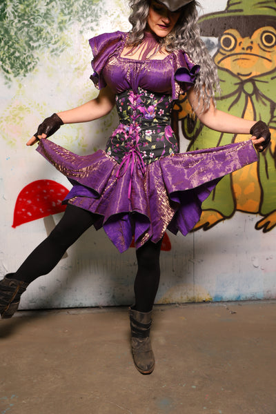 Mini Fairy Skirt in Two Tone Purple Sea Sunset Iridescent - Spooky Saturday Part 6
