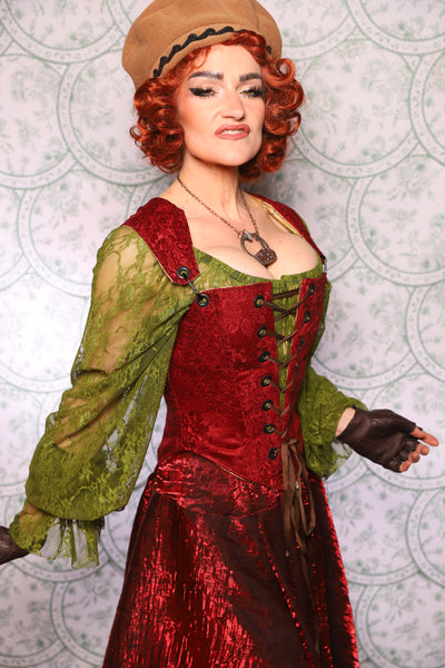 14. Elizabethan Corset In Crimson Tide - The Tudor Tarot Collection