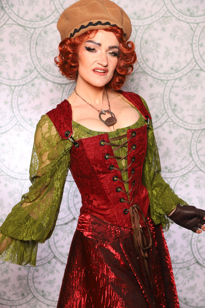 14. Elizabethan Corset In Crimson Tide - The Tudor Tarot Collection