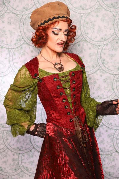 14. Elizabethan Corset In Crimson Tide - The Tudor Tarot Collection