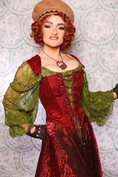 14. Elizabethan Corset In Crimson Tide - The Tudor Tarot Collection
