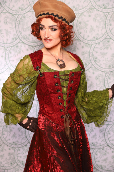 14. Elizabethan Corset In Crimson Tide - The Tudor Tarot Collection
