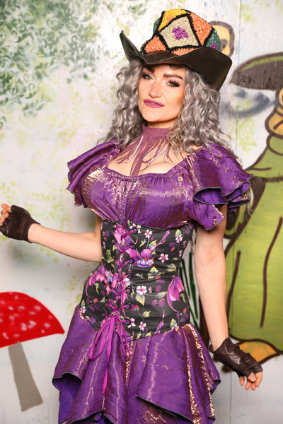 Wench Corset in Bats & Blackberries - Spooky Saturday Part 6