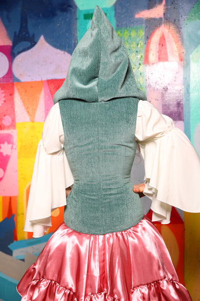 16. Hooded Vixen Underbust Corset in Arcane Thread - The World of Laughter and Hopes Collection