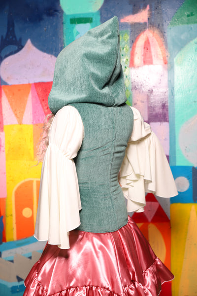 16. Hooded Vixen Underbust Corset in Arcane Thread - The World of Laughter and Hopes Collection