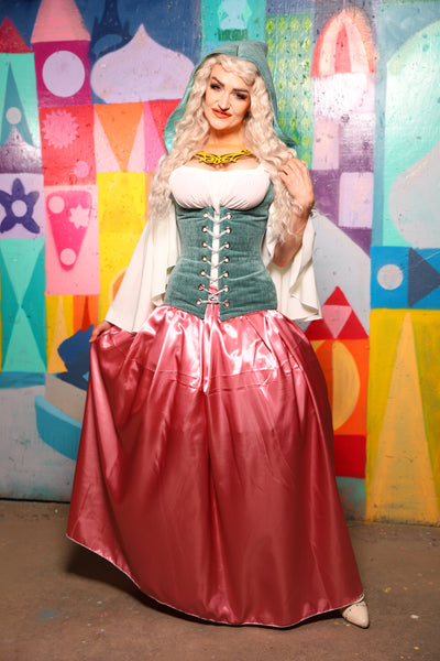 28. Tulip Skirt in Bubblegum Satin - The World of Laughter and Hopes Collection