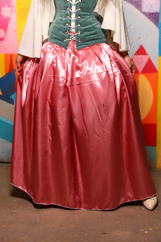28. Tulip Skirt in Bubblegum Satin - The World of Laughter and Hopes Collection