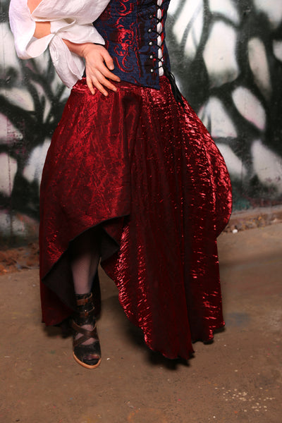 Crescent Skirt in Crushed Iridescent Rubies #07 - The Gemstone Alley Collection