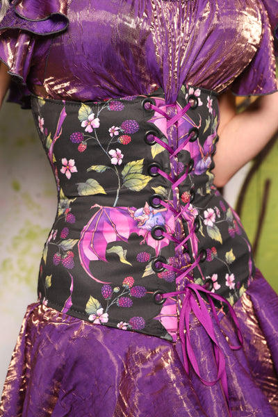 Wench Corset in Bats & Blackberries - Spooky Saturday Part 6