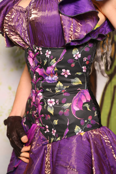 Wench Corset in Bats & Blackberries - Spooky Saturday Part 6