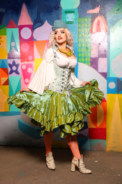 20. Mini Fairy Skirt w/ruffle in Mermaid Pintuck - The World of Laughter and Hopes Collection
