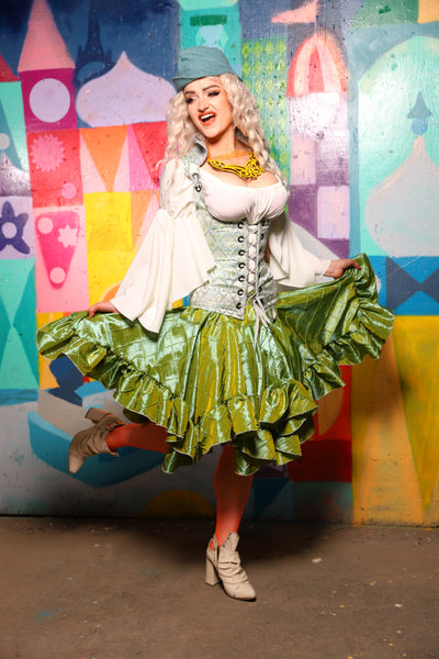 20. Mini Fairy Skirt w/ruffle in Mermaid Pintuck - The World of Laughter and Hopes Collection