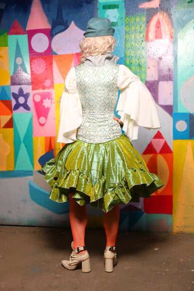 20. Mini Fairy Skirt w/ruffle in Mermaid Pintuck - The World of Laughter and Hopes Collection