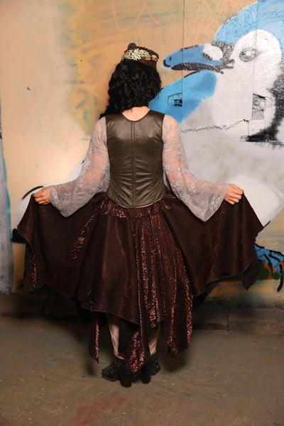 Fairy Skirt in Chocolate Brown Crushed Shimmer - The "Thrice as Nice" Collection