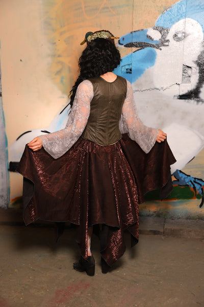 Fairy Skirt in Chocolate Brown Crushed Shimmer - The "Thrice as Nice" Collection