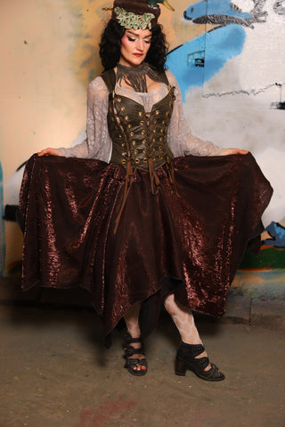 Fairy Skirt in Chocolate Brown Crushed Shimmer - The "Thrice as Nice" Collection