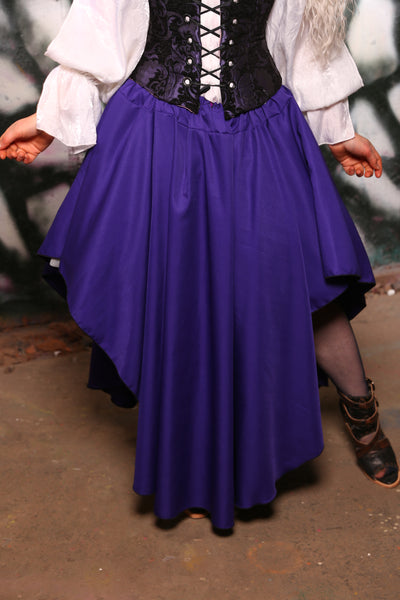 Crescent Skirt in Purple Matte Satin #09 - The Gemstone Alley Collection