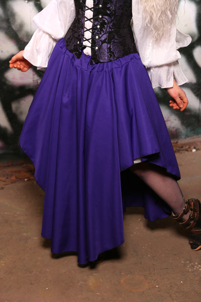 Crescent Skirt in Purple Matte Satin #09 - The Gemstone Alley Collection