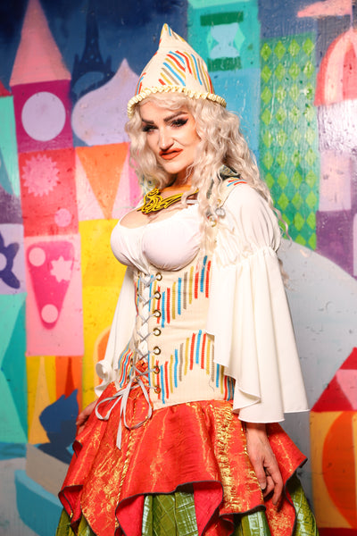 31. Vixen Underbust Corset in Parade Day - The World of Laughter and Hopes Collection