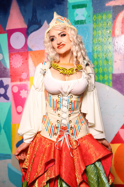 31. Vixen Underbust Corset in Parade Day - The World of Laughter and Hopes Collection