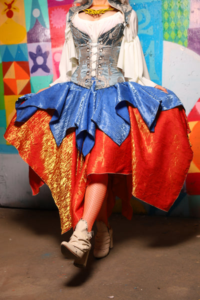 18. Mini Fairy Skirt in Lake Blue Shimmer - The World of Laughter and Hopes Collection