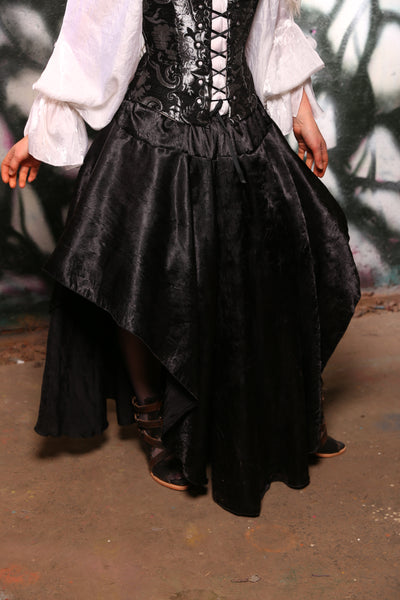 Crescent Skirt in Crushed Black #05 - The Gemstone Alley Collection