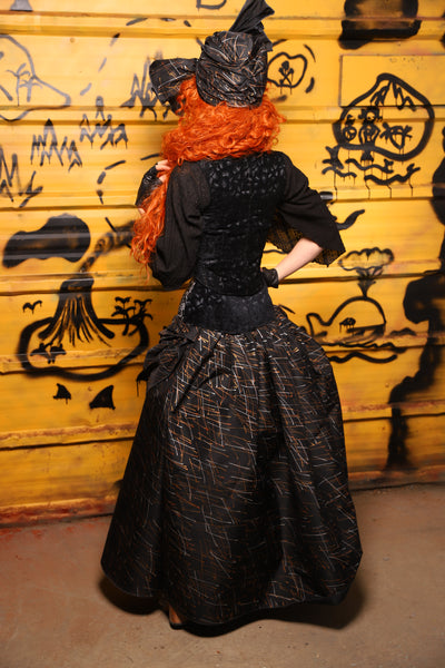 36. Swagger Skirt w/front bustle in Iron Sparks - The Parlay and Promenade Collection
