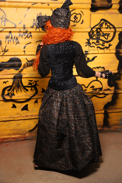 36. Swagger Skirt w/front bustle in Iron Sparks - The Parlay and Promenade Collection