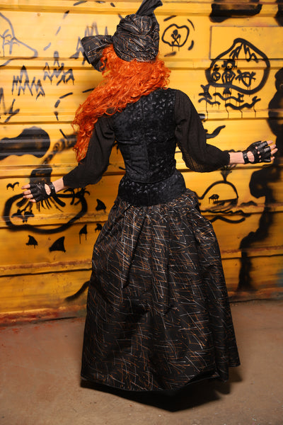 36. Swagger Skirt w/front bustle in Iron Sparks - The Parlay and Promenade Collection