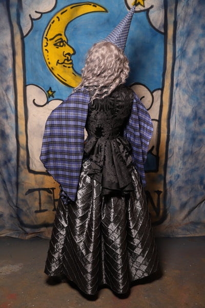 42. Tulip Skirt in Metal Armor Pintuck - The Sapphire Séance Collection