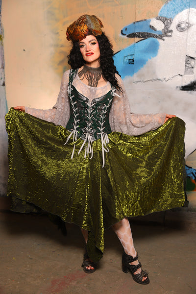 Fairy Skirt in Moss Crushed Shimmer - The "Thrice as Nice" Collection