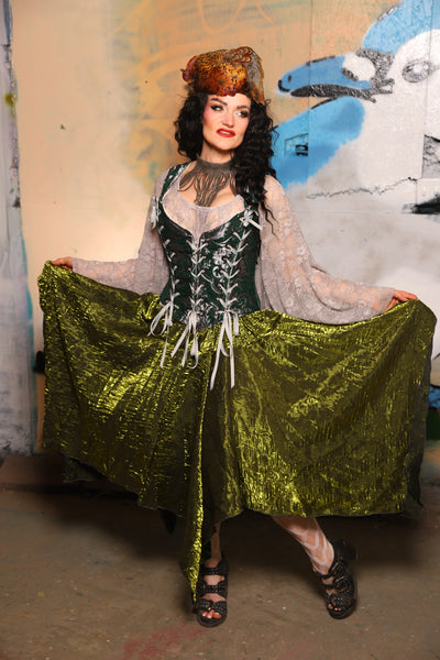 Fairy Skirt in Moss Crushed Shimmer - The "Thrice as Nice" Collection