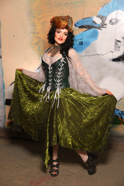 Fairy Skirt in Moss Crushed Shimmer - The "Thrice as Nice" Collection