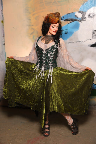 Fairy Skirt in Moss Crushed Shimmer - The "Thrice as Nice" Collection