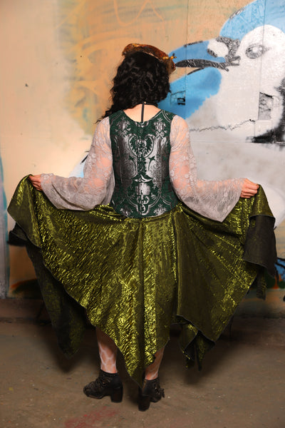 Fairy Skirt in Moss Crushed Shimmer - The "Thrice as Nice" Collection