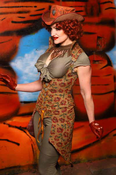 Vixen Corset w/Knee Length Tails & Pockets in Escalante - The Tumbleweed Collection