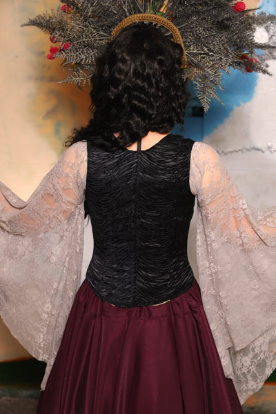 Triple Threat Overbust in Black Tendrils - The "Thrice as Nice" Collection