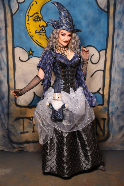Tulip Skirt in White Sparkle - The Sapphire Séance Collection