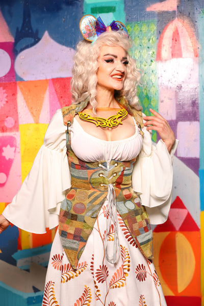 02. Artemis Underbust Corset in Small World - The World of Laughter and Hopes Collection