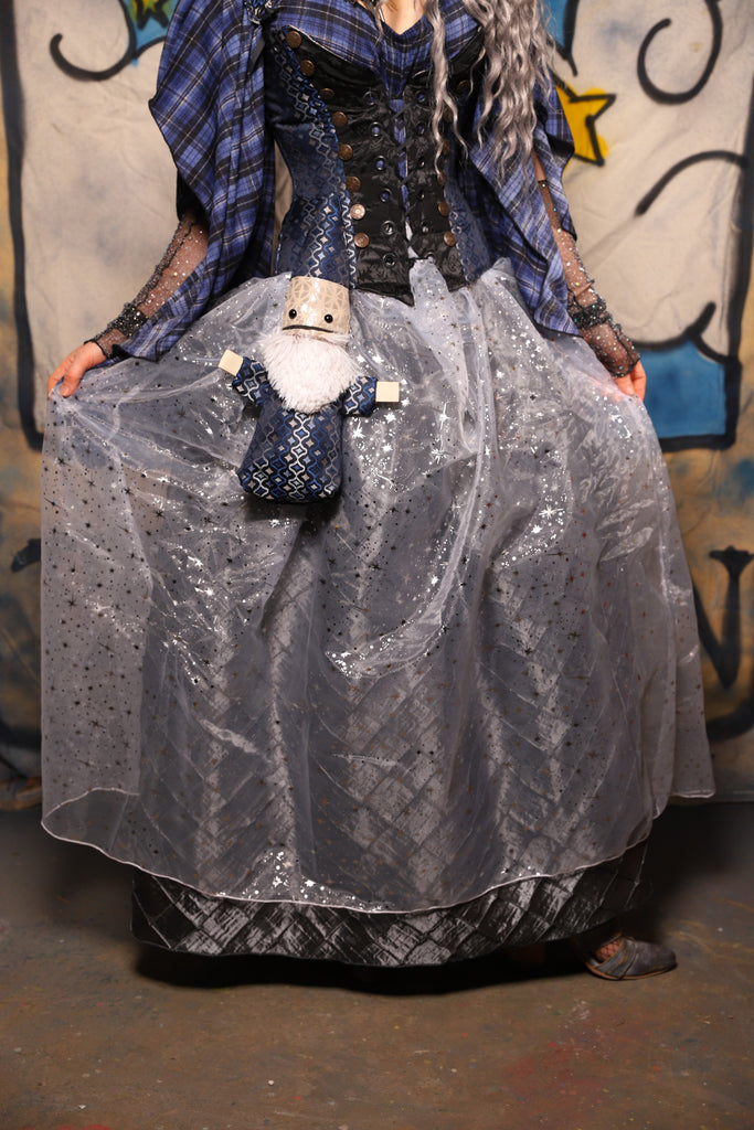 Tulip Skirt in White Sparkle - The Sapphire Séance Collection