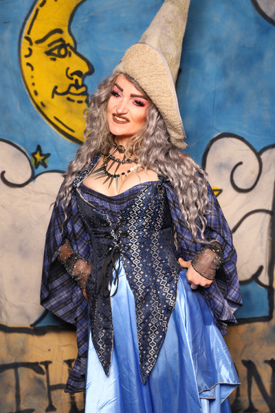 03. Artemis Overbust in Blue Troubadour *PLEASE order by BUST Measurement, NOT waist!* - The Sapphire Séance Collection