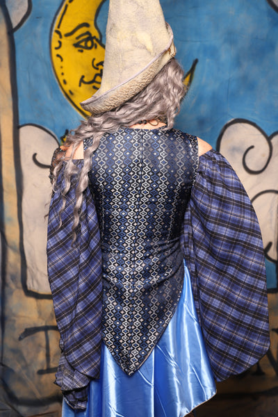 03. Artemis Overbust in Blue Troubadour *PLEASE order by BUST Measurement, NOT waist!* - The Sapphire Séance Collection