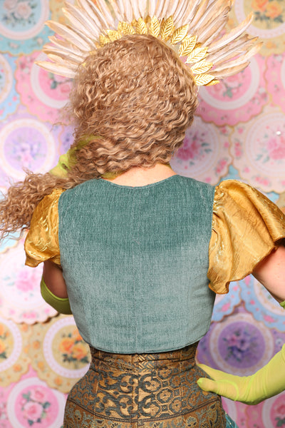 06. Cropped Courtier in Arcane Thread *PLEASE order by BUST Measurement, NOT waist!* - The Minerally Mine Collection